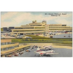 aviation . n°49380 . carte pub .pittsburg pa.avion .aeroport