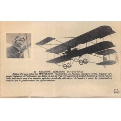 AVION - SAN37002 - Biplan Farman piloté par Weymann construit par H Farman - Grande semaine de l'aviation
