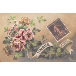 Représentations Timbres - n°84202 - Langage du Timbre - A vous de tout coeur - Roses