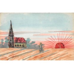 Représentation Timbres - n°85733 - Paysage au soleil couchant