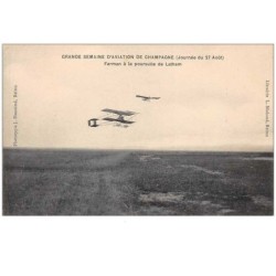 aviation . n°47153 . grande semaine d aviation de champagne . farman a la poursuite de latham