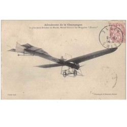aviation. n°47971 . aerodrome de la champagne hanriot sur monoplan hanriot