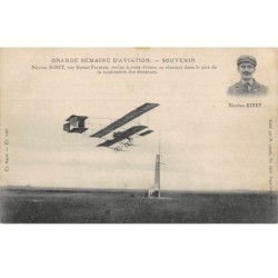 Avions - n°68566 - Grande Semaine d'Aviation - Souvenir - Nicolas Kinet, sur biplan Farman, évolue à toute vitesse