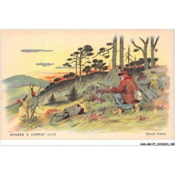 CAR-ABCP7-0628 - CHASSE A L'AFFUT - CERF - FORET NOIRE