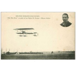 AVIATION.GRANDE SEMAINE D'AVIATION.n°48.VAN DEN BORN SUR BIPLAN H FARMAN.PORTRAIT AVIATEUR