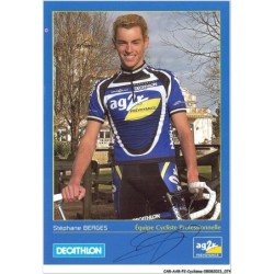 CAR-AARP2-0124 - CYCLISME - Stéphane BERGES - Equipe Cycliste Professionnelle.AUTOGRAPHE ORIGINAL