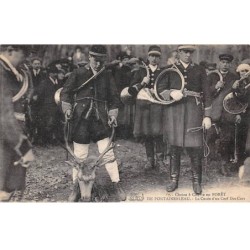 CHASSE - SAN37833 - Chasse à Courre en forêt de Fontainebleau - La Curée d'un Cerf Dix Cors