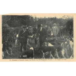 CHASSE - SAN37896 - Chasse à courre dans la forêt de St Fargeau - La nappe du Cerf