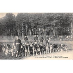 CHASSE - SAN37915 - Chasses du Rallye Vallières en forêt d'Ermenonville - La meute et les Piqueurs