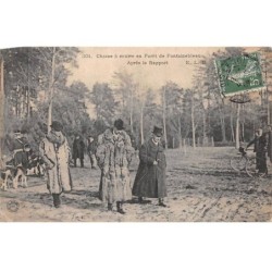 CHASSE - SAN37845 - Chasse à courre en Forêt de Fontainebleau - Après le Rapport