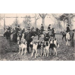CHASSE - SAN37926 - Chasse à courre - Avant le découplé