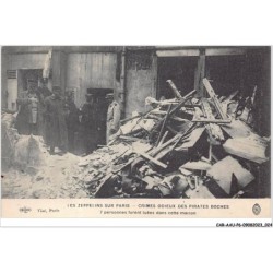 CAR-AAUP6-0425 - AVIATION - LES ZEPPELINS SUR PARIS - CRIMES ODIEUX DES PIRATES BOCHES - 7 personnes furent tuées