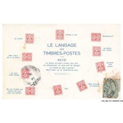 CAR-ABSP10-0759-TIMBRE - Représentation de timbres - Le langage des timbre postes - Vendu en etat