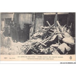 CAR-AAUP6-0431 - AVIATION - LES ZEPPELINS SUR PARIS - CRIMES ODIEUX DES PIRATES BOCHES - 7 personnes furent tuées