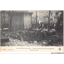 CAR-AAUP6-0418 - AVIATION - LES ZEPPELINS SUR PARIS - CRIMES ODIEUX DES PIRATES BOCHES - effet de bombe