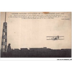 CAR-AAUP6-0435 - AVIATION - Eugene LEFEBVRE sur biplan vrigbt-Ariel - classé 3 dans le prix passagers