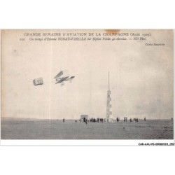 CAR-AAUP6-0439 - AVIATION - un virage d'etienne BUNAU-VARILLA sur biplan voisin 40 chevaux
