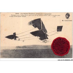 CAR-AAUP6-0448 - AVIATION - le biplan SOMMER - piloté par LEGAGNEUX - vignette
