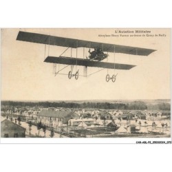 CAR-ABLP2-0127-AVIATION - l'aviation militaire - aéroplane henry farman au dessus du camp mailly