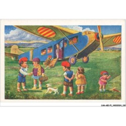 CAR-ABIP1-0066-AVIATION - un avion et des enfants