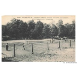 CAR-ABTP11-0858-SPORT - TENNIS - Three of the five all-weather tennis courts at camp nébagamon