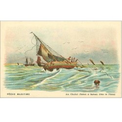 PECHE.PECHE MARITIME.PECHE AU CHALUT (TURBOTS ET BARBUES)