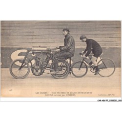 CAR-ABCP7-0587 - CYCLISME - LES SPORTS - NOS STAYERS ET LEURS ENTRAINEURS - BRUNI ENTRAINE PAR REMERS