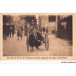 CAR-ABCP7-0581 - CYCLISME - JE FAIS LE TOUR DE FRANCE SUR UN BICYCLE DE MON INVENTION