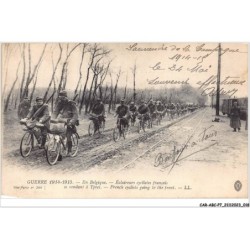 CAR-ABCP7-0583 - CYCLISME - GUERRE 1914-1915 - EN BELGIQUE - ECLAIREURS CYCLISTES FRANCAIS
