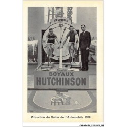 CAR-ABCP6-0573 - CYCLISME - BOYAUX HUTCHINSON - ATTRACTION DU SALON DE L'AUTOMOBILE 1938