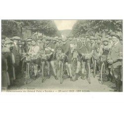 CYCLISME.n°5.CONCURRENTS DU GRAND PRIX "REINOR".25 AOUT 1912.130 KM.1er SILMO TRANQUILLE SUR BICYCLETTE REINOR...