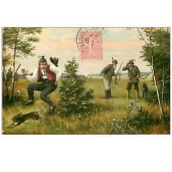 CHASSE.n°11.ILLUSTRATION.HUMOUR.SCENE DE CHASSE