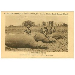 CHASSE.n°12.LA CROISIERE NOIRE.LA CHASSE AUX HIPPOPOTAMES.CP PUB DU CINEMA PATHE