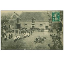 CHASSE.n°5413.CHASSE DE LA ST HUBERT.BENEDICTION DE LA MEUTE
