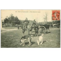 CHASSE.n°6.UNE MINUTE DE REPOS.FORET DE RAMBOUILLET.
