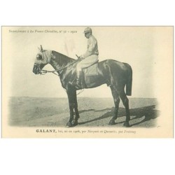hippisme.n°37654.galant.bai .1910.CHEVAUX.SUPPLEMENT A LA FRANCE CHEVALINE.course.cheval.jokey.