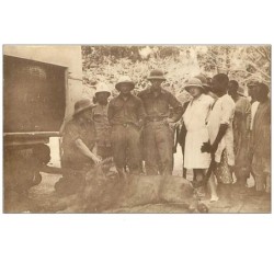 CHASSE.n°6479.RETOUR D'UNE CHASSE AU LION