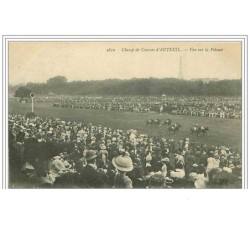 HIPPISME.CHAMP DE COURSES D'AUTEUIL.VUE SUR LA PELOUSE