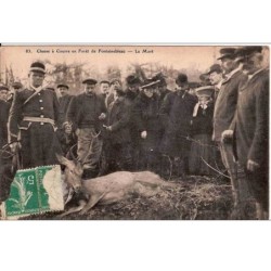 CHASSE.CHASSE A COURRE EN FORET DE FONTAINEBLEAU.LA MORT.