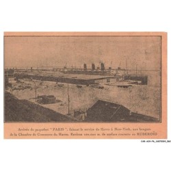 CAR-ACHP6-0360-76 - RUBEROID - Arrivée du paquebot PARIS faisant service du havre a new-york - PUBLICITE
