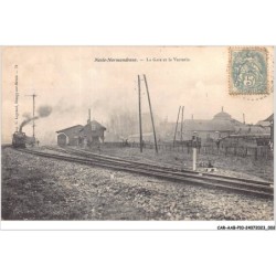 CAR-AABP10-76-0731 - NESLE-NORMANDEUSE - La gare et la verrerie - Train