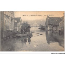 CAR-AABP10-76-0784 - CLEON - La crue de la Seine - Route du bas cléon