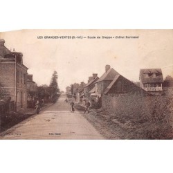 76 .n° 107703 . les grandes ventes .route de dieppe .chalet normand .