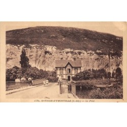 76 .n° 108905 . st vigor d ymonville . le pont .enfants jouant .
