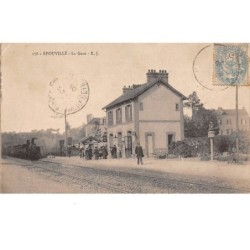 76. n°206003. epouville. la gare. train