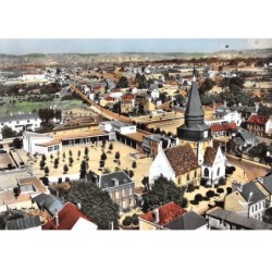 76 . n°sac10649 . Grand Quevilly . Quartier de l'église n°5 . en avion au dessus de . cpsm 10X15 cm . LAPIE