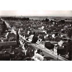 76 . n°sac10634 . Le mesnil-esnard .route de paris et vue d'ensemble n°2 . en avion au dessus de . cpsm 10X15 cm . LAPIE