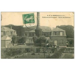 76.N D DE BONDEVILLE.n°118.ETABLISSEMENT GRESLAND.SORTIE DES OUVRIERS.MANQUES