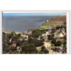 76.BERNEVAL-SUR-MER.LE PONT ET LES FALAISES.EN AVION AU DESSUS DE.....CPSM.