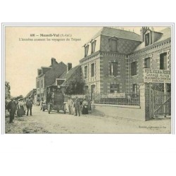 76.MESNIL-VAL.L'AUTOBUS AMENANT LES VOYAGEURS DU TREPORT.HOTEL VILLA DES ROSES.AUTOBUS